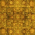 thumbnail image 1 of Ahgly Company Indoor Square Abstract Yellow Modern Area Rugs, 4' Square, 1 of 4