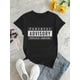 thumbnail image 2 of Women's Casual Letter Print T-Shirt - Comfy Crew Neck Short Sleeve, Stretchy Polyester Blend, Machine Washable - Perfect for Summer & Casual Attire, 2 of 6