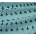 thumbnail image 4 of oneOone Cotton Jersey Turquoise Blue Fabric Tree & Geometric Block Sewing Craft Projects Fabric Prints By Yard 58 Inch Wide, 4 of 4