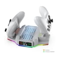 thumbnail image 6 of Cooling Stand & Charging Station for Xbox Series S with RGB Light - Dual Controller Charger & Cooler Fan for Xbox Series S Accessories with 2*1400mAH Batteries, 6 of 8