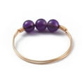 thumbnail image 3 of Natural Gemstone Finger Rings with Brass Copper Jewelry Wire Golden Size 8~10 18~20mm, 3 of 3