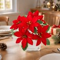 thumbnail image 4 of Luoshdecor Christmas Decorations Artificial Poinsettia Bouquet,Indoor & Outdoor Decor for Home Porch Garden,Ideal Gift for Women, 4 of 9