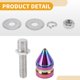 thumbnail image 5 of Tornillos de matrícula universales para motocicleta M6 de Unique Bargains, cubiertas de 45 mm, kit de tornos de matrícula antirrobo de aleación de aluminio multicolor, 4 piezas, 5 of 6