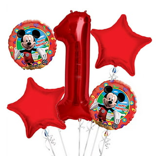 Mickey Mouse 1st Birthday Party Supplies-126pcs Mickey Mouse First Birthday  Decorations&Tableware Set-Mickey Mouse Party Decor Balloons Banner ect