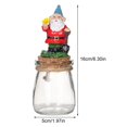 thumbnail image 5 of Opvise Christmas Candy Jar Clear Glass Jar with Lid Resin Gnome Santa Statue Mini Snack Jar for Kitchen Table Tiered Tray Decoration Party Supplies C, 5 of 7