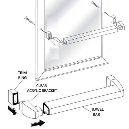 Oil Rubbed Bronze Framed Sliding Shower Door Towel Bar With