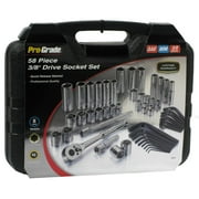 58 - Piece Pro Grade SAE and Metric Socket Set with Case