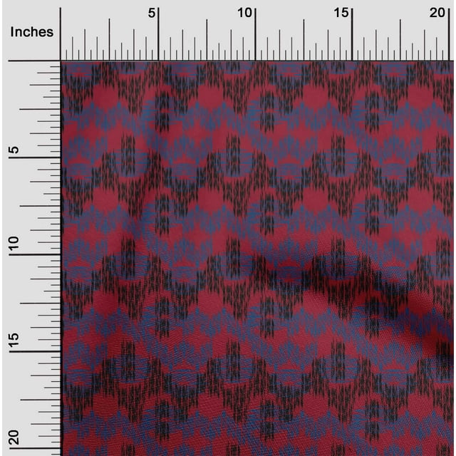 oneOone Tissu Georgette Viscose Chevron Ikat Décor Tissu Imprimé BTY 42 Pouces de Large