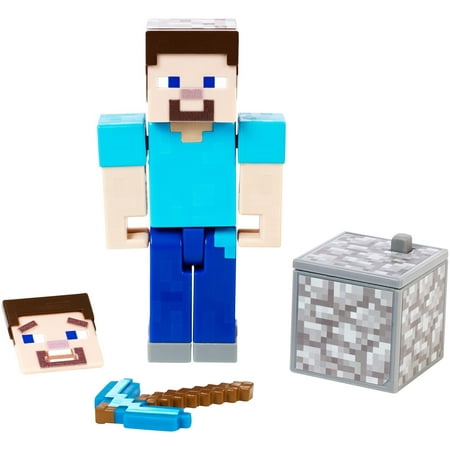Minecraft Comic Maker Steve Action Figure with 2 (Best Minecraft Skin Maker)
