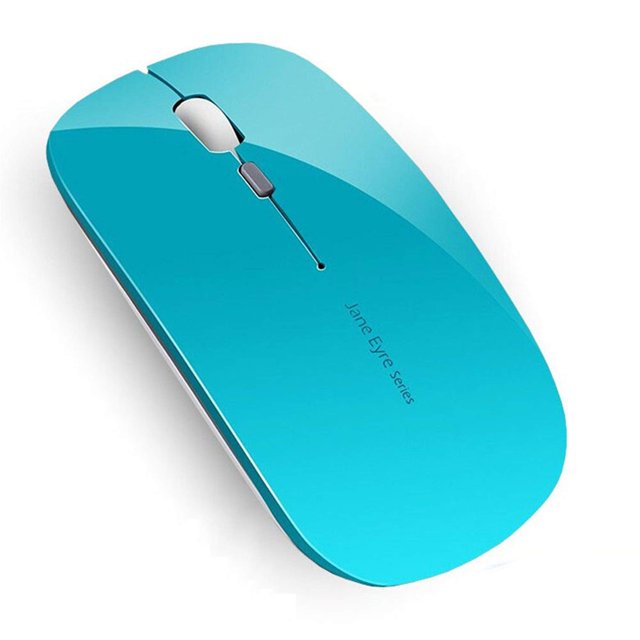 Ratón inalámbrico Uciefy Q5 Slim recargable de 2,4 G óptico azul