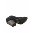 thumbnail image 3 of Groovy Women's Side Zip Almond Toe Straps Western Chunky High Heel Booties Shoes (Black, 5.5), 3 of 3
