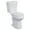 Top Switch, variant on 19" Toilet, Two-Piece Toilet, ADA Toilet with Dual Flush, Round Toilets for Bathrooms with Soft Close Seat, Universal Height with 1.28 Siphonic Flush Cotton White