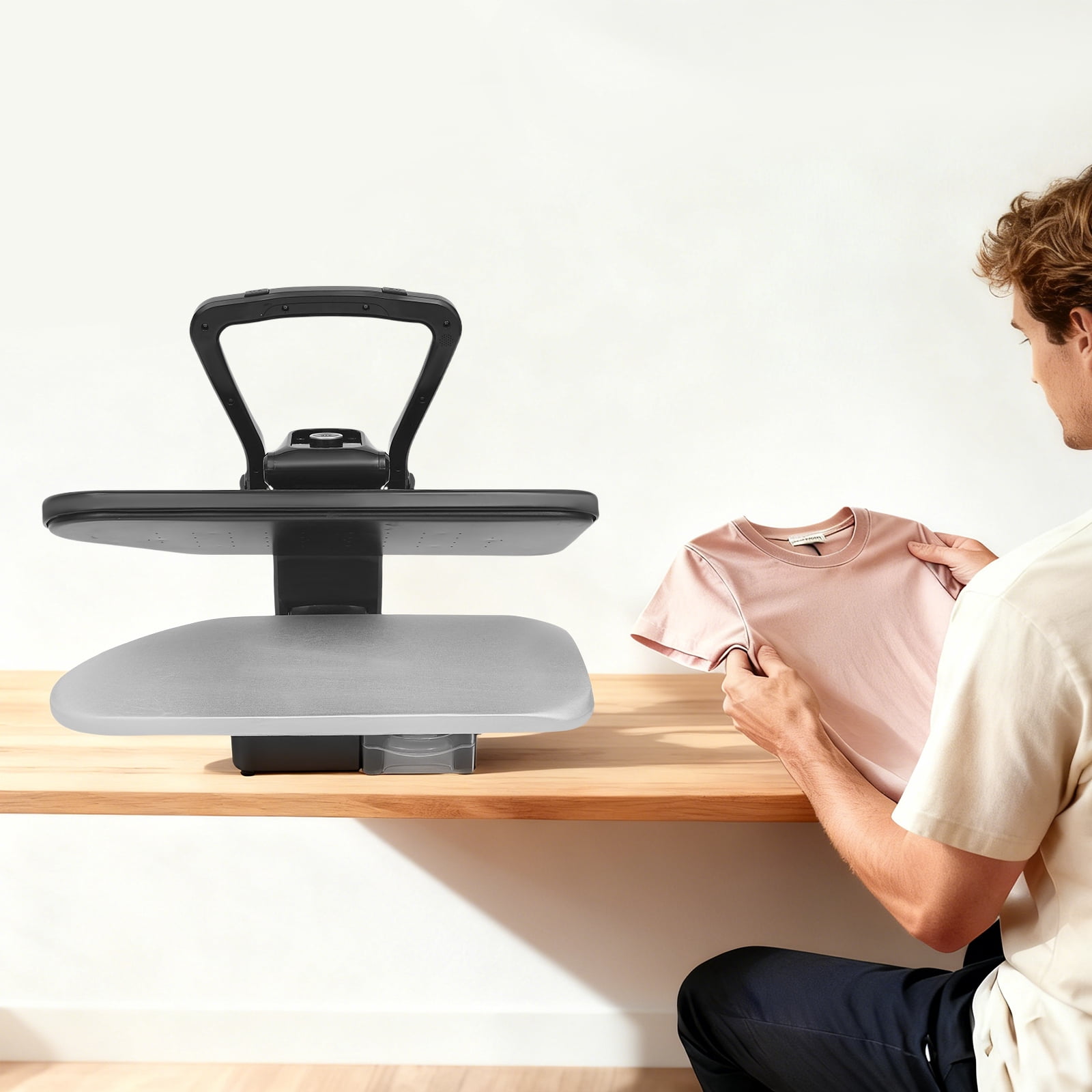 ModernHigh Efficiency Powerful Function 26*20*10inch Knob Control Black Steam Press for Ironing Clothes