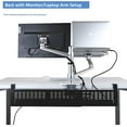 thumbnail image 6 of AEONS Premium Monitor Laptop Mount & Under Desk Cable Management Tray Wire Cord Organizer & Desk Clamp Mount PDU, No Drill Computer Computer Cord Raceway and Modesty Panel, Silver & Black, 6 of 13