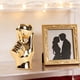 thumbnail image 4 of Juego de 2 adornos para San Valentín | Figuras de cerámica con forma de corazón | Acabado metálico dorado y plateado | Decoración romántica para escritorio, mueble de TV o estantería, ideal para, 4 of 6