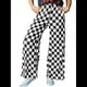 thumbnail image 1 of Pantalones Casuales A Cuadros para Mujer, Cintura Elástica, Cómodos, Holgados, de Pierna y con Bolsillos Negro S, 1 of 7