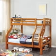 thumbnail image 7 of Bowery Hill Transitional Solid Wood Twin over Full Bunk Bed in Oak, 7 of 7