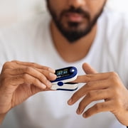 A&D Medical Fingertip Pulse Oximeter for Sports, UP-200, SpO2 & Pulse Rate Tracker, Carrying Case, Lanyard, AAA Batteries