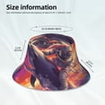 thumbnail image 3 of Pofeuu Astronaut Dolphin Print Bucket Hat for Women Men Reflective Bucket Hats Beach Summer Sun Hat Travel Fisherman Cap, 3 of 6