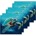 thumbnail image 2 of Coolnut Sea Turtle Washcloths, Soft and Absorbent Cotton Towel, 4 Pack 12 X 12 Inches Premium Quick Dry Face Towel Wash cloth, 2 of 7