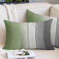 thumbnail image 2 of Sage Green Gray Ombre Pillow Covers 16"x24", Vintage Country Wooden Soft Brushed Microfiber Breathable Throw Pillow Covers, Decorative Pillowcase with Zipper for Couch Sofa Bedroom Living Room, 2 of 9