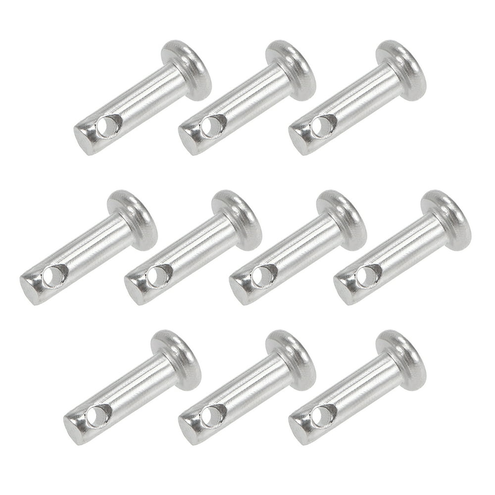 Single Hole Clevis Pins 3mm x 10mm Flat Head 304 Stainless Steel Link