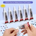 thumbnail image 2 of CCOCC 2026 New 6Pcs Jewelry Glue - 15Ml/0.5Fl Oz Clear Diy Craft Glue for Rhinestones,Waterproof Strong Bond Adhesive for Phone Repair,Nail Art,Shoes,Fabric,Metal,Glass, 2 of 6