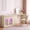Beige-2 door, variant on May in Color Corner Vanity Desk with Rotatable Tabletop, L Shaped Makeup Vanity Table with Storage for Bedroom, Pink