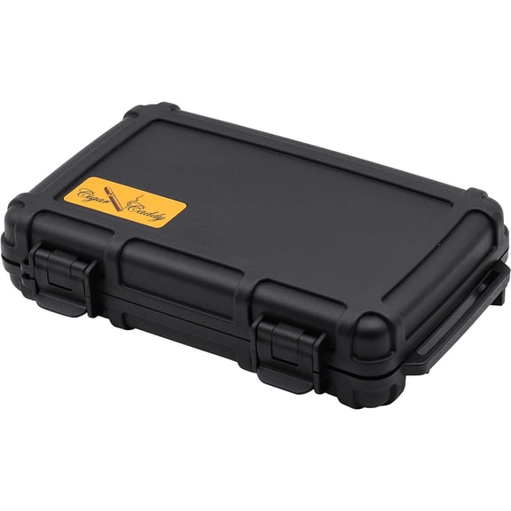 Cigar Caddy XL 60-Ring Humidor 5-ct- Black