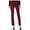 Burgundy, variant on Womens Maroon Straight leg Casual Pants Regular Size: 18