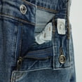 thumbnail image 4 of KIDSCOOL SPACE Big Girls Jeans,Ripped Holes Stretchy Bell-bottom Slim Boot Cut Denim Pants,Blue,7-8 Years, 4 of 5