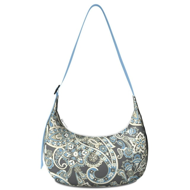 Sac Bandoulière pour Femmes, Sangle Ajustable, Design Cachemire Vintage, Nylon Léger, Sac à Bandoulière Bohème, Petit Sac à Main, Parfait pour un Usage Quotidien, Voyage