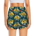 thumbnail image 4 of Fotbe Sunflowers Womens High Waist Running Shorts Athletic Workout Quick Dry Shorts for Women with Pockets Gym Yoga Summer Shorts-, 4 of 9