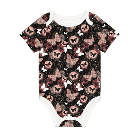 

Coaee Butterfly for Soft Cotton Baby Short-Sleeve Bodysuit Baby Girls Boys Bodysuit Romper