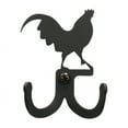 thumbnail image 3 of Village Wrought Iron Rooster Double Silhouette Wall Hook, 3 of 3