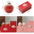thumbnail image 5 of Small Urns for Human Pet Ashes Set of 2 Floral Ceramic Keepsake Urns Mini Sharing Cremation Urns Red With Box, 5 of 5