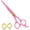 Pink, variant on Nixcer - Professional Razor Edge Stainless Steel Hair Cutting Scissors - 6.5 inch - Silver