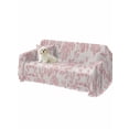 thumbnail image 2 of Farmhouse Pink Sofa Covers for 2-3 Cushion Couch L-Shaped Sectional, Vintage Flower Leaf Botanical Plant Washable Sofa Covers Slipcover for Living Room Furniture, Couch Cover Blanket 71"x134", 2 of 9