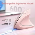 thumbnail image 6 of TECKNET Ergonomic Wireless Mouse, Rechargeable Mouse Wireless Silent for Carpal Tunnel Right Hand, 2.4GHz USB Vertical Mouse Wireless for Laptop, 5 Adjustable 4800 DPI, Computer, MacBook, Desktop, 6 of 8