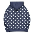 thumbnail image 5 of VEKDONE Oversized Hoodies for Women Polka Dot Print Long Sleeve Hooded Sweatshirts Loose Fit Drawstring Pullover Sweatshirt Y2k Tops with Kangaroo Pockets, 5 of 6