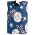 thumbnail image 1 of Panier à Motifs de Baseball Grand Panier en Tissu avec Poignée, 1 of 7