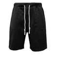 thumbnail image 4 of Bcfgryg Men's Summer Heavyweight Knitted Jacquard Streetwear Loose Casual Shorts Cargo Shorts Men Black S, 4 of 4