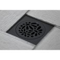 thumbnail image 4 of Kingston Brass Watercourse Floral 4" Square Grid Shower Drain BSF6360MB, 4 of 4