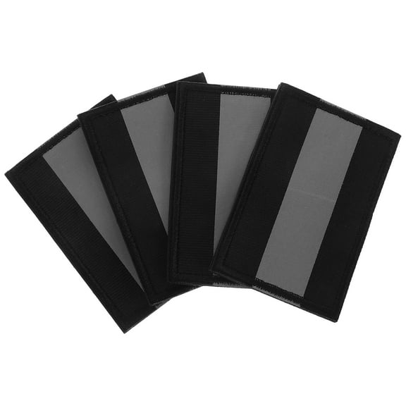 MLINS  4 Pcs Orange Patch Reflective Dog Hunting Vest Reflectors for Zipper Fleece Black