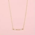 thumbnail image 5 of Dainty Natural Stone Bar Choker Necklace with Gold Cross Short Chain Necklaces, 5 of 6