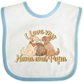 thumbnail image 3 of Inktastic I Love My Nana and Papa Cute Dogs Boys or Girls Baby Bib, 3 of 4