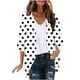 thumbnail image 1 of Mujeres de Manga Larga Tops Casual Impreso Suelto Cubrir Blusa de Cardigan Primavera Verano, 1 of 5