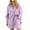 Purple, variant on Ltctricy Women's 2 Piece Outfits Loose Long Sleeve Lapel Button Down Shirts and Baggy Shorts Casual Trendy Sets