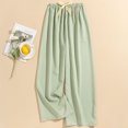 thumbnail image 2 of Women's Casual Fashion Sleep Pants Striped Loungewear Pants Wearable As Outerwear High-Waisted Pants for Comfortable and Stylish Home and Outdoor Wear,Light Green,One Size, 2 of 4