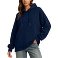 thumbnail image 2 of SYwaren Oversized Sweatshirt for Women Hoodie Pullover Long Sleeve Casual Side Slit with Pockets Tops, 2 of 9